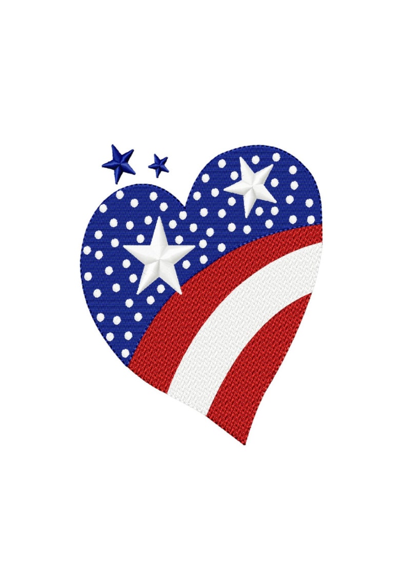 Heart For Independence Day Embroidery Heart For Independence Day Embroidery