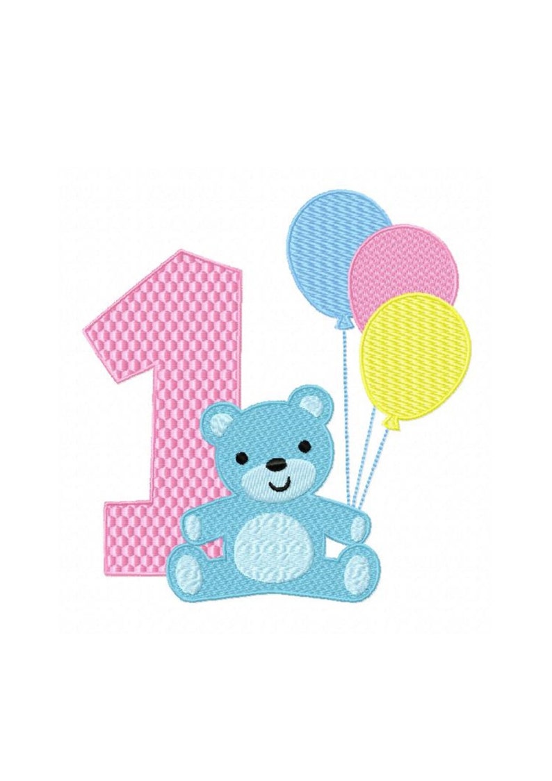 Teddy Bear 1st Birthday...instant Download...pattern Fill | Etsy