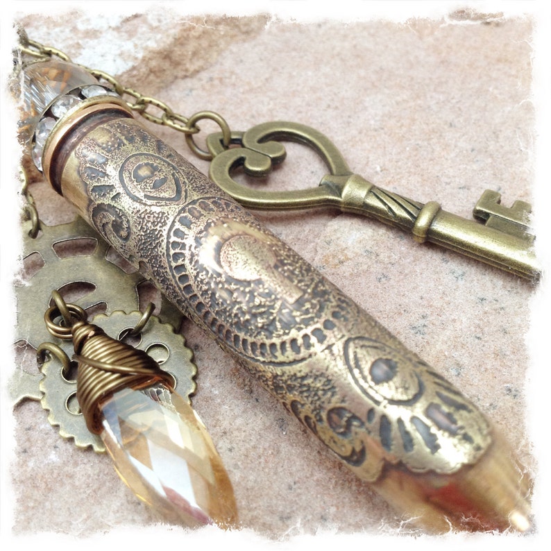 Bullet Necklace Shell Casing Necklace Bullet Jewelry Brass Etsy