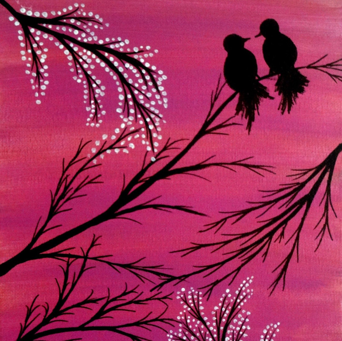 love birds painting acrylic