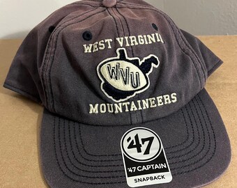 Vintage WVU Hat 80s 90s Snapback Trucker Cap NCAA West Virginia