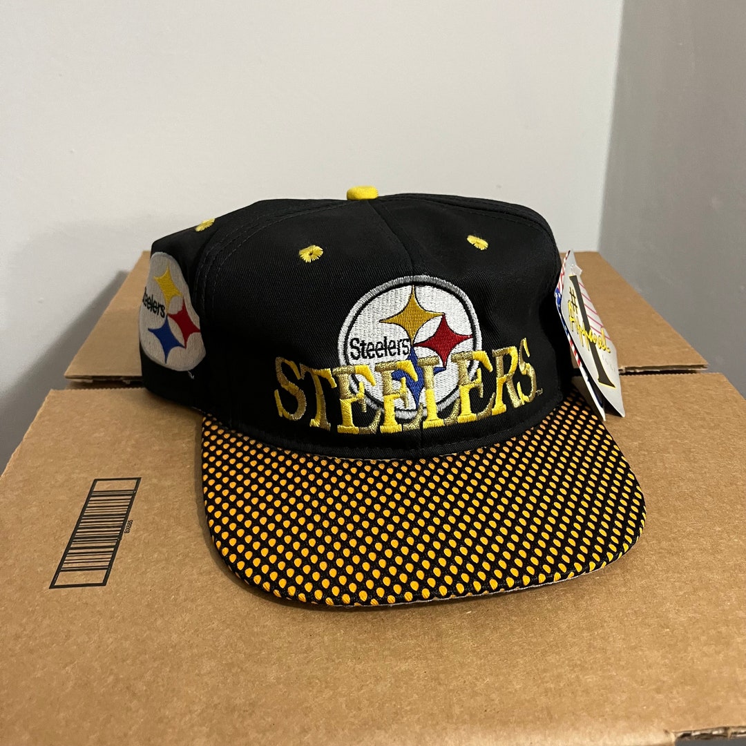 帽子 VINTAGE 90s NFL STEELERS CAP Pittsburgh Steelers Hat Snapback Vintage 90s Sharktooth Logo