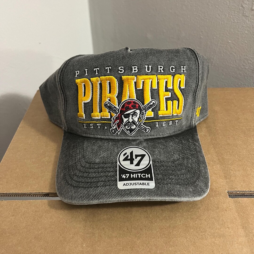 Pittsburgh Pirates Snapback Hat Script Cap 90s Logo Mlb Baseball Gray ...