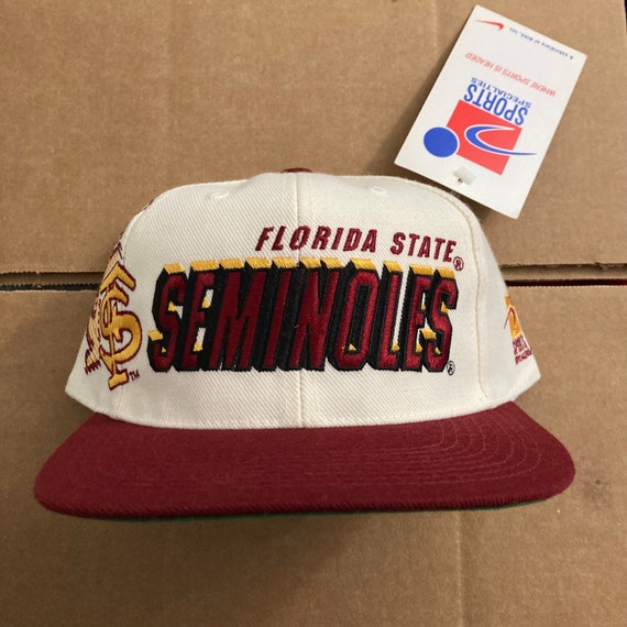 Vtg Nwt FSU Snapback Hat Florida State University Seminoles Noles St Sports Specialties Shadow