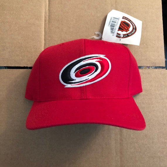 NWT Vintage Carolina Hurricanes hat adjustable cap Snapback red wool nhl Hockey canes