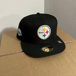 Pittsburgh Steelers fitted size 7 3/8 new era hat cap Super Bowl patches football