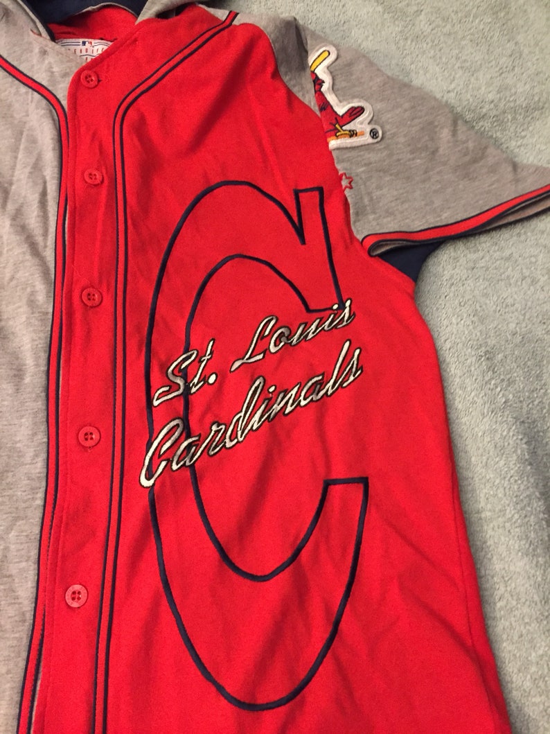Vtg starter St. Louis Cardinals jersey hooded button up shirt Etsy