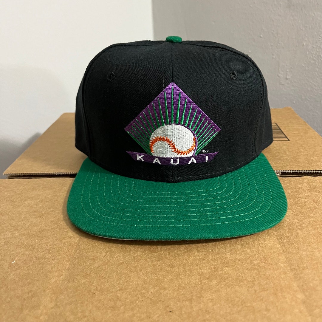 Vintage Kauai Emeralds Snapback Hat Cap 90s Jersey Logo Milb New Era