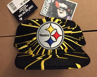vintage deadstock pittsburgh steelers STARTER snapback hat cap 90s jersey logo penguins pirates nfl ds nwt snap back Super bowl