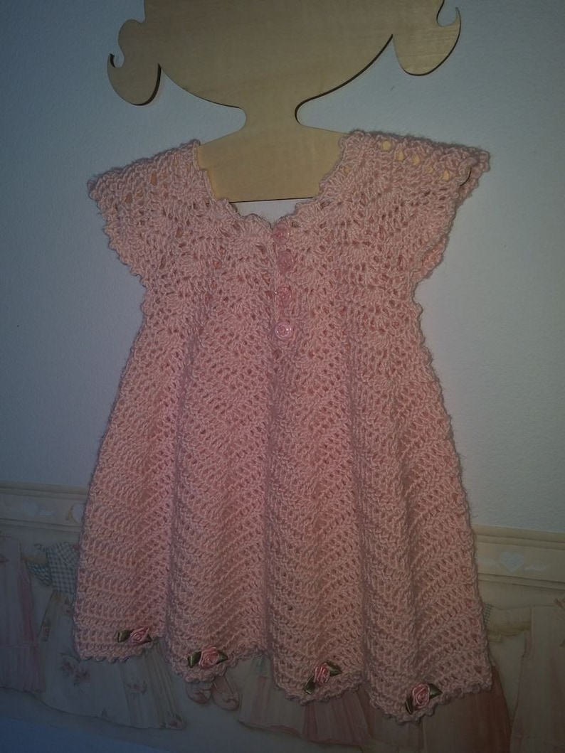 The Cutest Crochet Soft-Pink BabyToddler Dress!