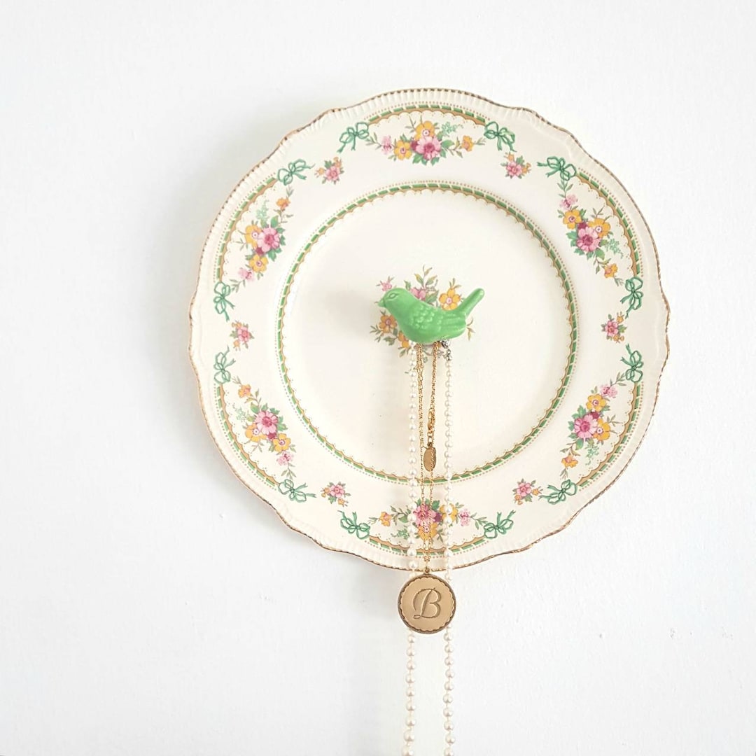 Vintage Plate Hanger for Jewelry Pretty Ribbon Bows and Etsy