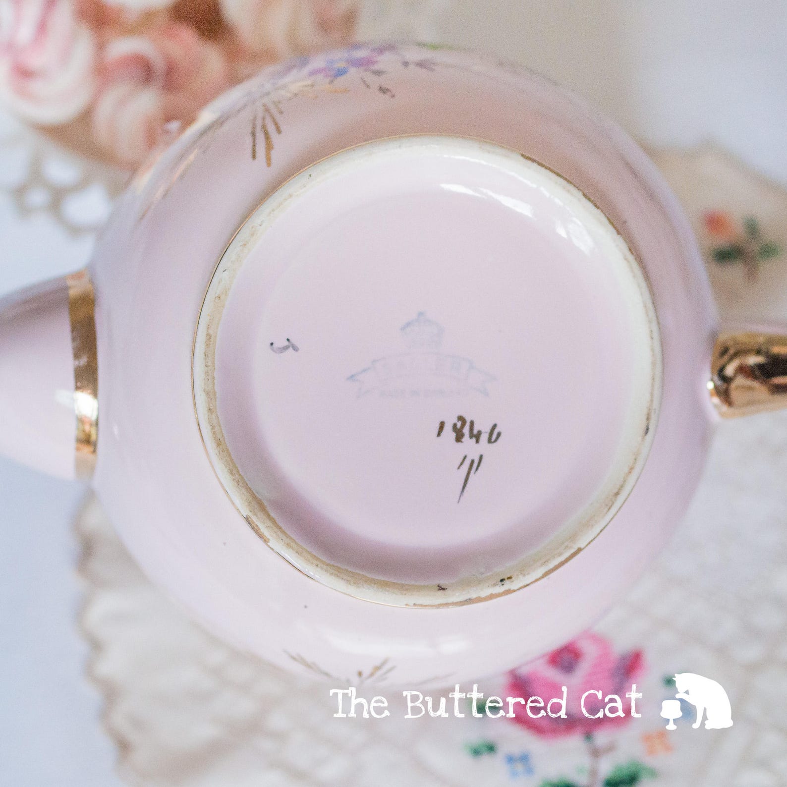 Very Pretty Vintage Pink Sadler Teapot Large Pink Rose Posy Etsy