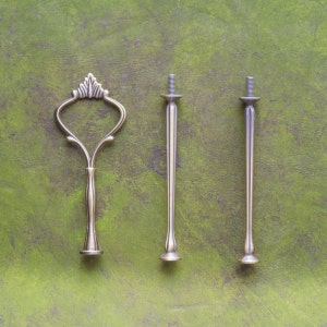 Large Crown 3-tier BRONZE colour cake stand fittings, Strong and Heavy-duty, suitable for larger and heavier plates