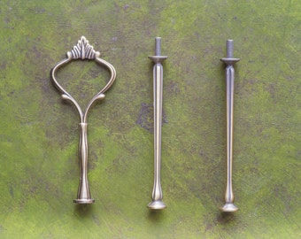 ブロンズ3段ケーキスタンド フィッティング：クラウンハンドル、高耐久