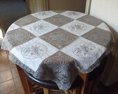 Lace and Madeira Embroidery Tablecloth 41 quot x 41 quot 104cms x 104cms