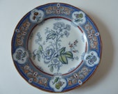 Antique Edwardian Cauldon Salad or Dessert Plate Imari Palette Floral 23cms 9 quot