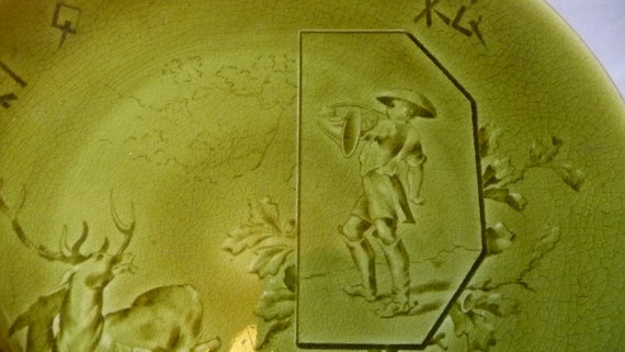 Assiette parlante 19eme faïence de Choisy le roi ,H.B-chasseurs d'Afrique
