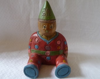 Wooden Clown | Etsy