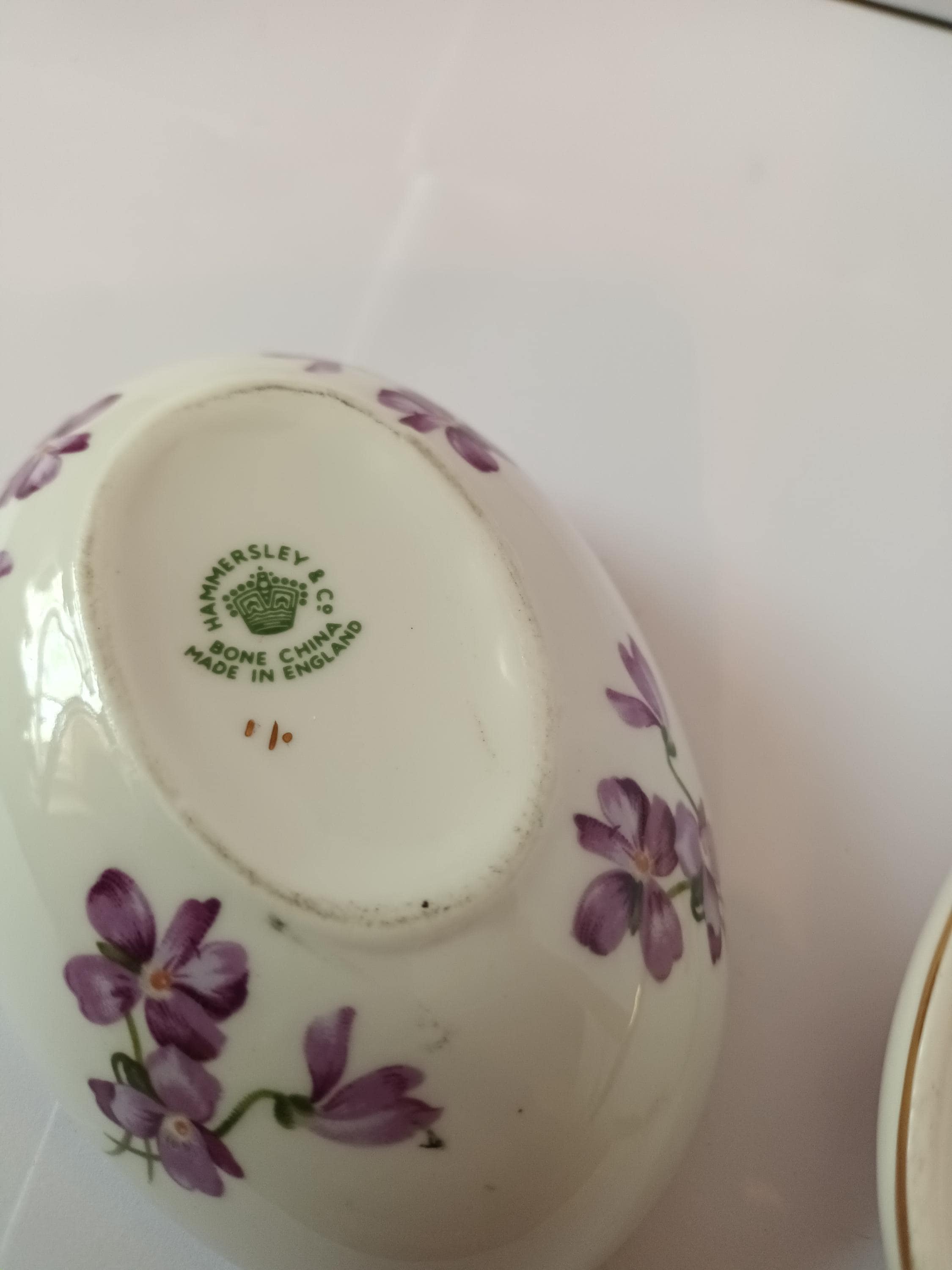 Hammersley Violets Egg Trinket Box: Fine Bone China Decor - Etsy