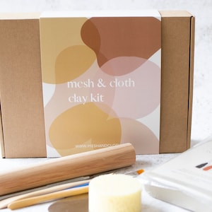 Big air-dry clay kit, Clay kit, home DIY Clay kit, home pottery kit, best friend gift box, Mother's Day, thinking of you, team events image 1