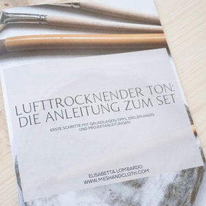 Ton-Set, DIY-Kit für lufttrocknenden Ton, Töpfern zu Hause, Töpfer-Set, Geschenk zur Hochzeit, Ton ohne Brennen, Geschenk-Set, Self-Care Bild 8