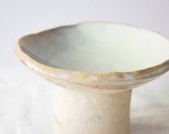 Ceramic bowl, Ceramic pasta bowl, Serving bowl, handmade pottery, handmade ceramics,  housewarming gift - Peppermint - Bowl with foot
