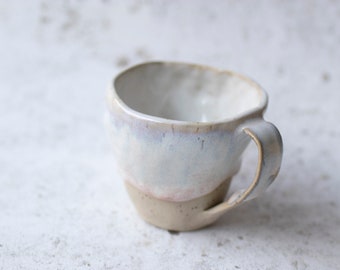 Ceramic coffee mug, rustic ceramic mug, handmade mug, ceramic coffee cup, handmade ceramics, housewarming gift - Hand-pinched mug Opal