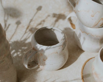 Ceramic coffee mug, rustic ceramic mug, handmade ceramic mug, ceramic coffee cup, handmade ceramics, housewarming gift - Peach mug