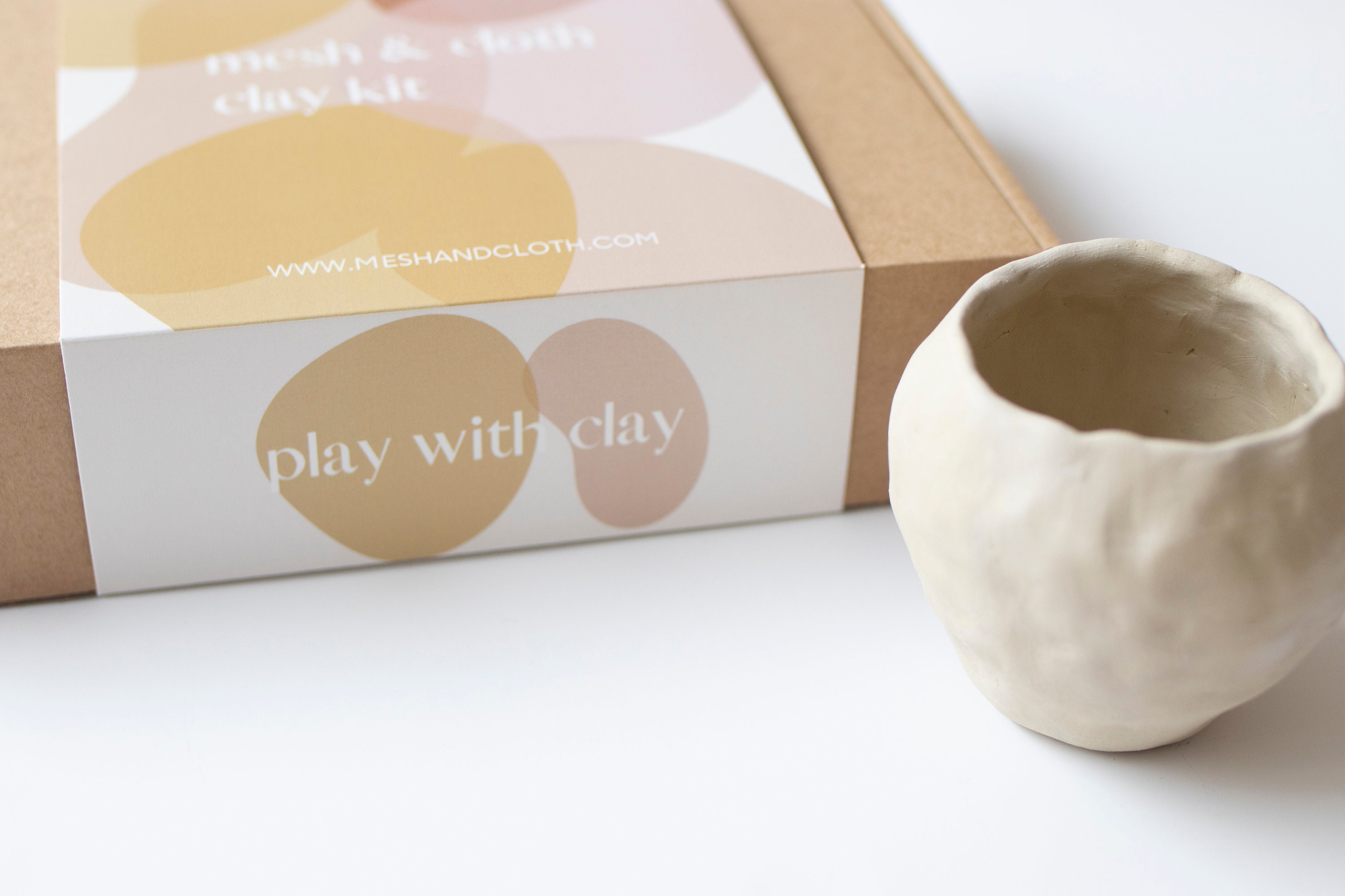 Big pottery set with air-dry-clay. Pottery at home. The big air dry clay  kit – Mesh & Cloth
