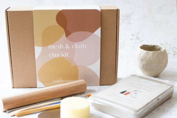 Clay Pottery Kit for 2 Date Night, Birthday, Craft at Home DIY Kit, Home  Décor, Mothers Day Air Drying Clay 