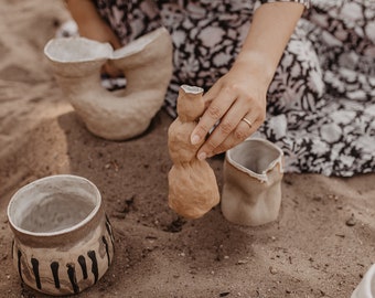 Ceramic Vase, Vase for flowers, pottery vase, handmade vase, housewarming gift, modern vase - Small erosion vase