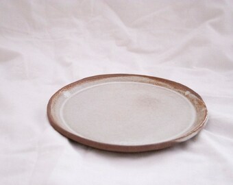 Handmade ceramic plate, Ceramic plate, Speckled plate, Pottery plate, Handmade, Red clay plate, housewarming gift