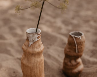 Ceramic Vase, Vase for flowers, pottery vase, handmade vase, housewarming gift, modern vase - Textured bottle vase