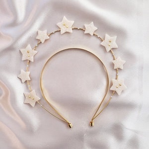 Opal Celestial Stars Halo with Swarovski Crystals | Double Halo Crown Headband