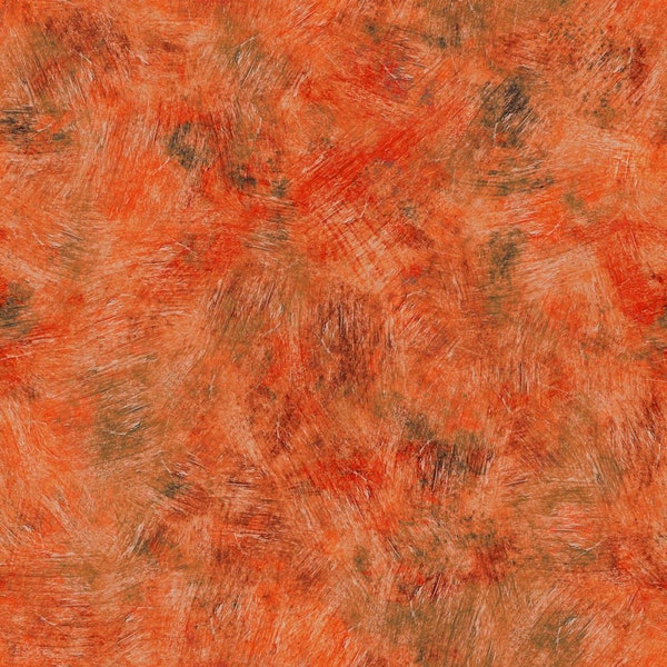 108" Extra Wide Brush Strokes #38 Backing By the Yard Cotton Orange Tan Brown