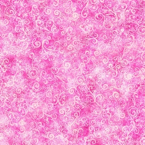 108-inch Quilt backing Quilter&#39;s Fabric Scrolling By  the Yard Cotton Shades of Pink #18