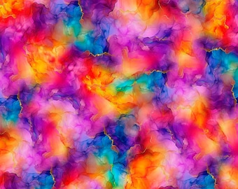108" extra quilt backing Quilter's Fabric By The Yard 100% cotton Starburst 5 Pink, Purple, Orange, Yellow, Teal