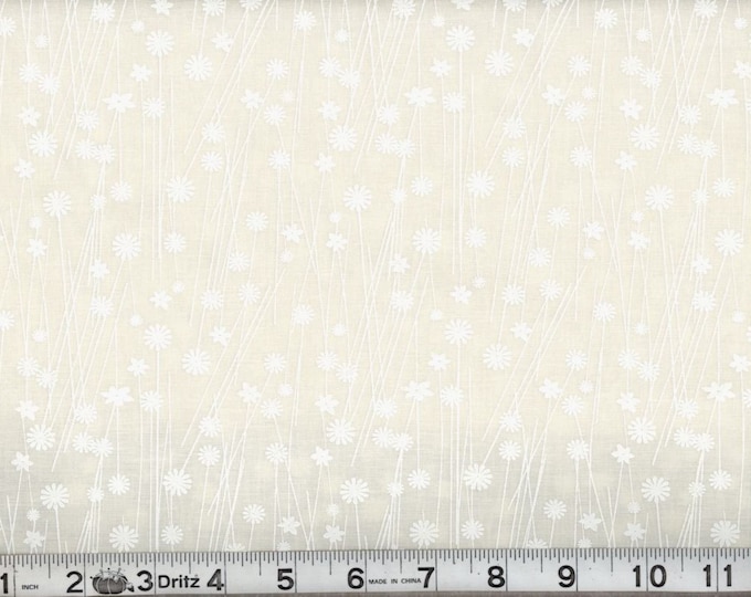 108 Extra Wide Quilt Backing BTY 100 Cotton Tone on Tone White on Tint