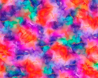 108" Extra Wide Quilt Backing By the yard Cotton  Pink, Purple, Orange, Teal,