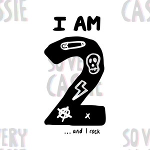 T-shirt Design/ SVG and JPG/ Birthday Rock/ Age 2