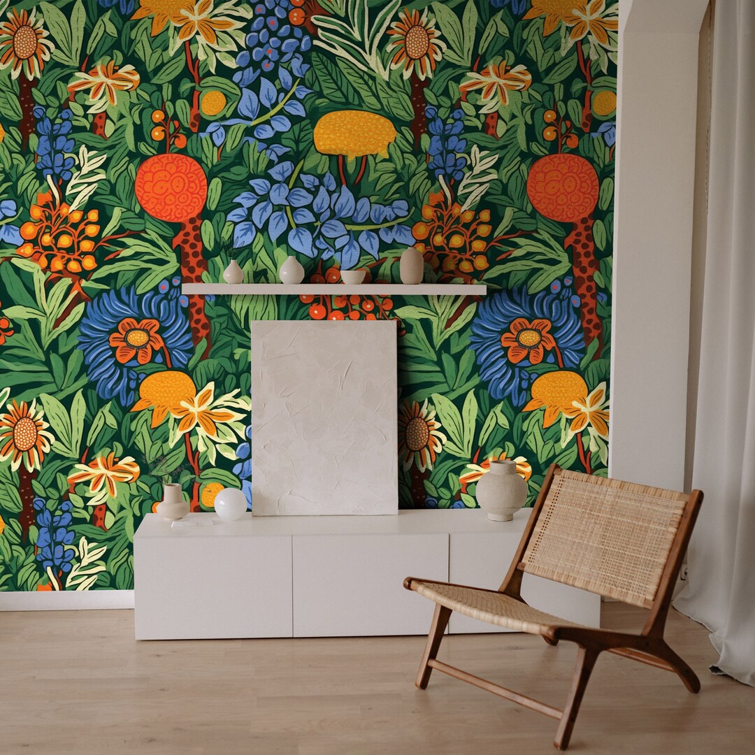 Renter Friendly Wallpaper Wallpaper Removable Wallpaper Peel Etsy