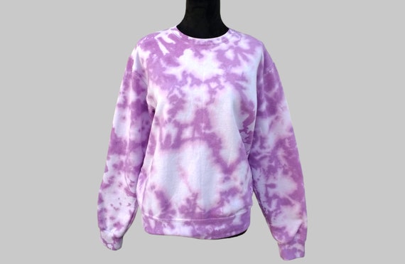 Purple Crumble Tie dye Crewneck Sweatshirt Etsy UK