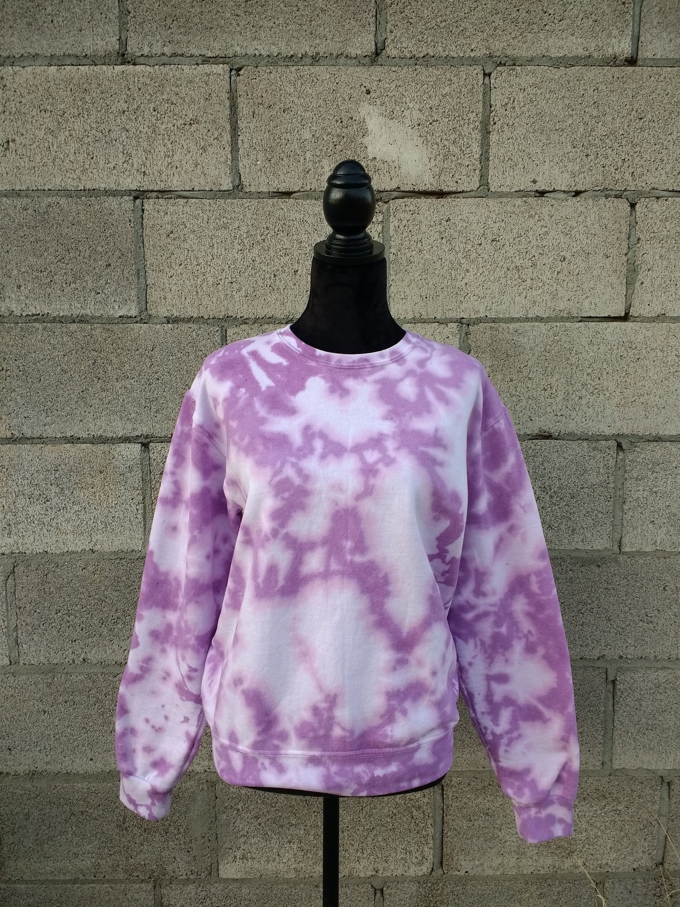 Purple Crumple Tie-dye Crewneck Sweatshirt - Etsy Canada