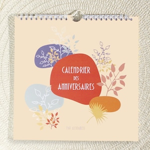 calendario compleanno quadrato, calendario da parete perpetuo