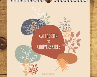 Calendrier Perpétuel A2 Pour Anniversaires Et Dates Importantes - Poster Souple, Sans Année, Inscriptible Et Magnétique
