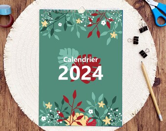 2024 calendar, A4 format