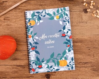 Cahier de recettes salées à compléter, A4 avec spirale