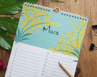 verjaardagskalender, eeuwigdurend, cadeau, permanent