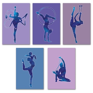 5 affiches GRS gymnastique rythmique et sportive, décoration chambre de fille, adolescente, poster sport