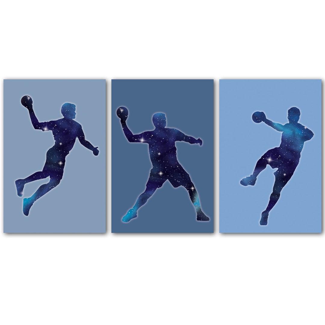 3 Handball Posters, Teens, Teenager, Boy Decoration, Sport, Galaxy ...